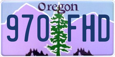 OR license plate 970FHD