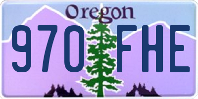 OR license plate 970FHE