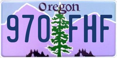 OR license plate 970FHF