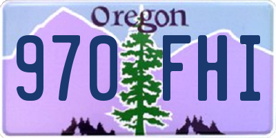 OR license plate 970FHI