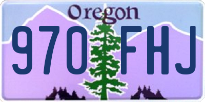 OR license plate 970FHJ