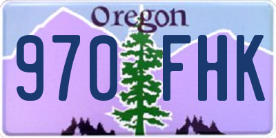 OR license plate 970FHK