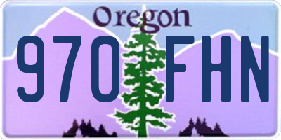 OR license plate 970FHN