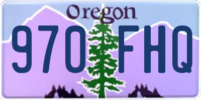 OR license plate 970FHQ