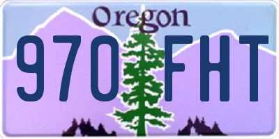 OR license plate 970FHT