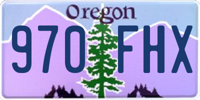 OR license plate 970FHX