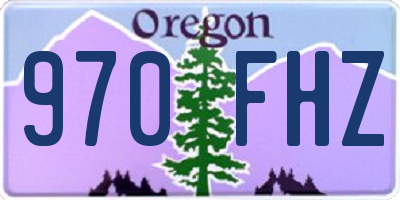 OR license plate 970FHZ