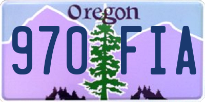 OR license plate 970FIA