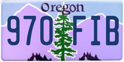 OR license plate 970FIB