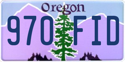 OR license plate 970FID