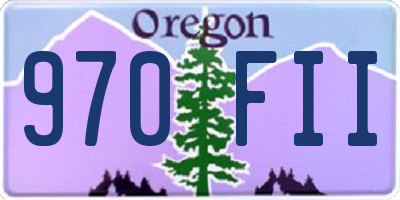 OR license plate 970FII