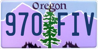 OR license plate 970FIV