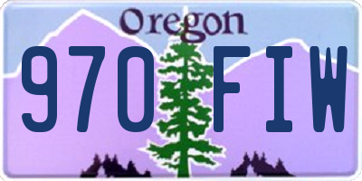 OR license plate 970FIW