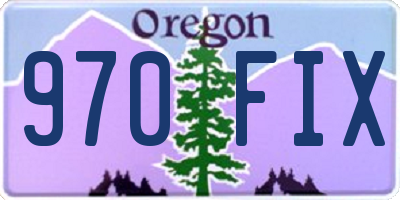 OR license plate 970FIX