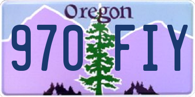 OR license plate 970FIY