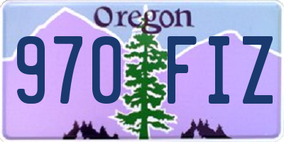 OR license plate 970FIZ