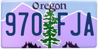 OR license plate 970FJA