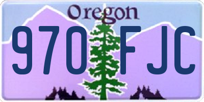 OR license plate 970FJC