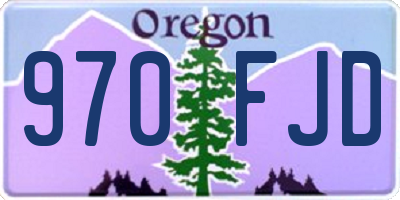 OR license plate 970FJD