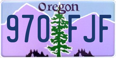 OR license plate 970FJF