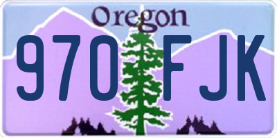 OR license plate 970FJK