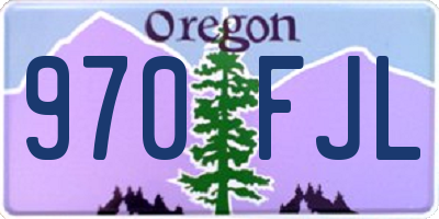 OR license plate 970FJL