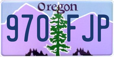 OR license plate 970FJP