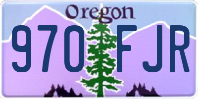 OR license plate 970FJR