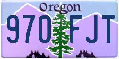 OR license plate 970FJT