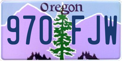 OR license plate 970FJW