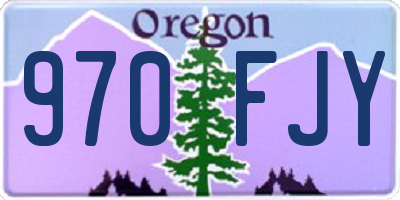 OR license plate 970FJY
