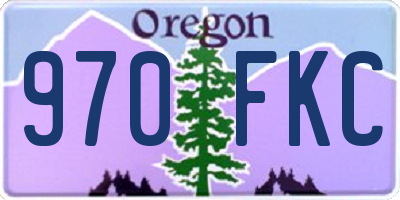 OR license plate 970FKC