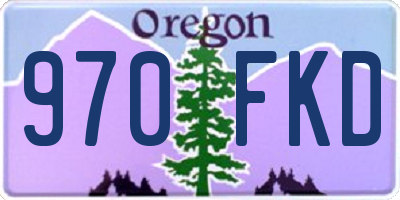 OR license plate 970FKD