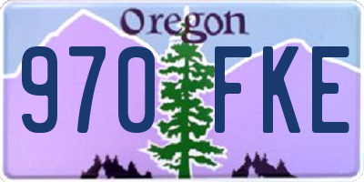 OR license plate 970FKE