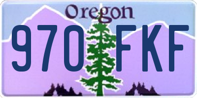 OR license plate 970FKF