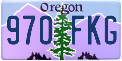 OR license plate 970FKG