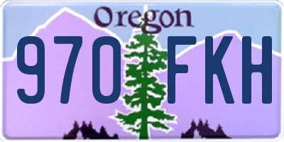 OR license plate 970FKH