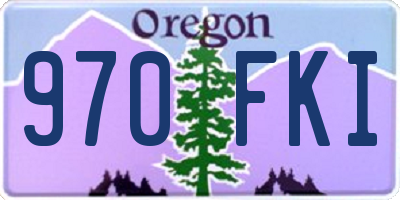 OR license plate 970FKI