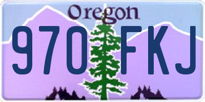 OR license plate 970FKJ