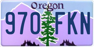 OR license plate 970FKN