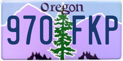 OR license plate 970FKP