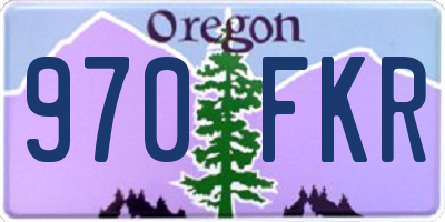 OR license plate 970FKR