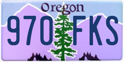 OR license plate 970FKS