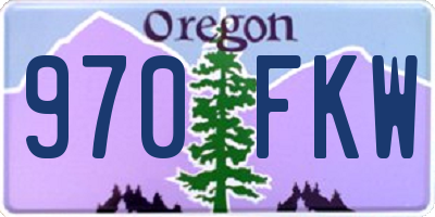 OR license plate 970FKW