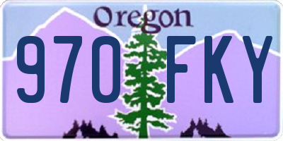 OR license plate 970FKY