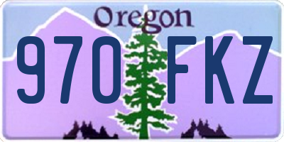 OR license plate 970FKZ