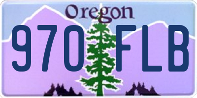 OR license plate 970FLB