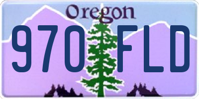 OR license plate 970FLD