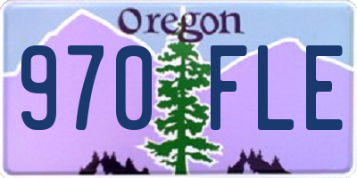 OR license plate 970FLE