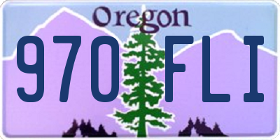 OR license plate 970FLI